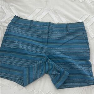 LOFT Blue Striped Women Shorts